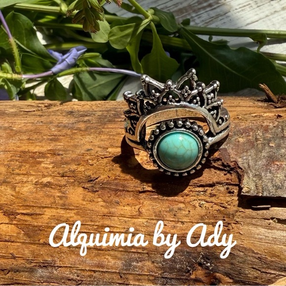 Alquimia Silver and Turquoise Ring - Picture 1 of 2